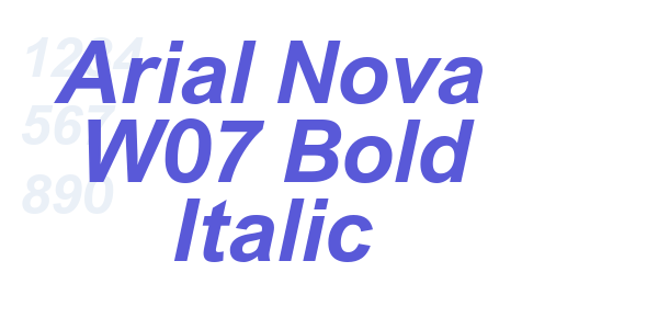 Arial Nova W07 Bold Italic font free