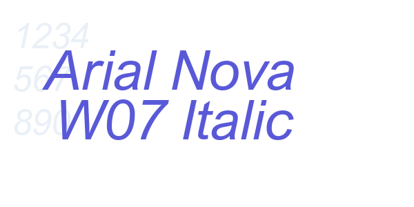 Arial Nova W07 Italic font free