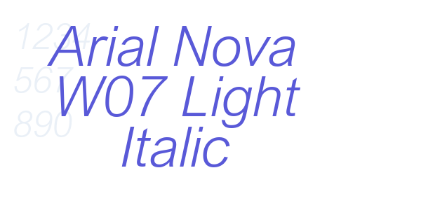 Arial Nova W07 Light Italic font free