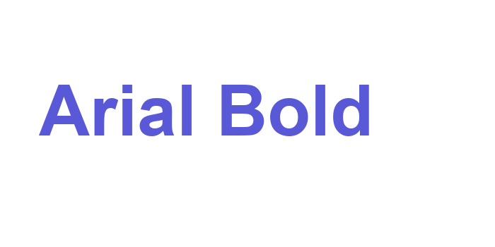 Arial Bold Font