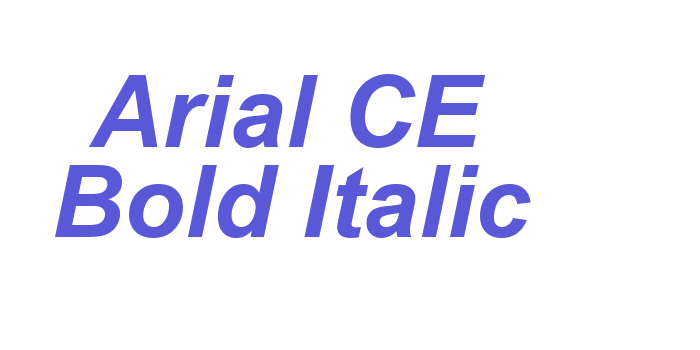 Arial CE Bold Italic Font