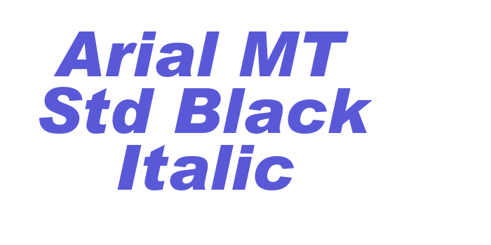 Arial MT Std Black Italic Font Download