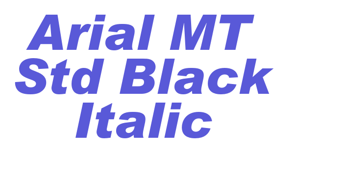 Arial MT Std Black Italic Font