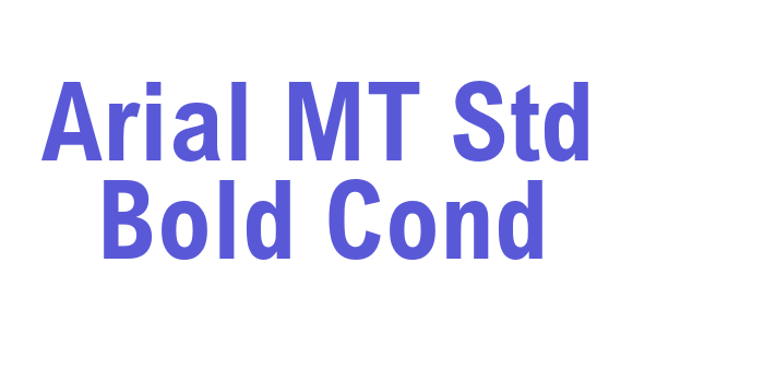 Arial MT Std Bold Cond Font