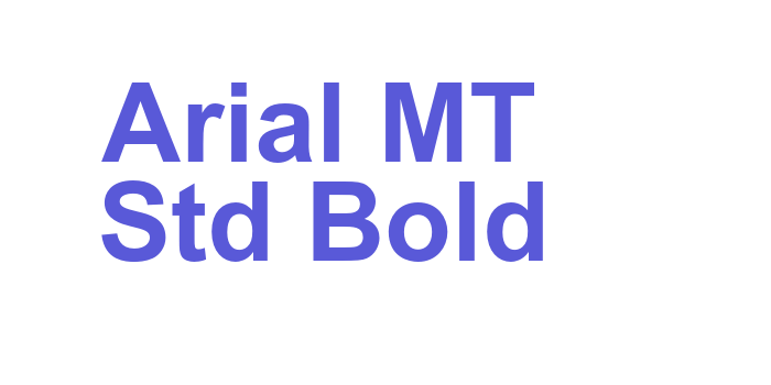 Arial MT Std Bold Font