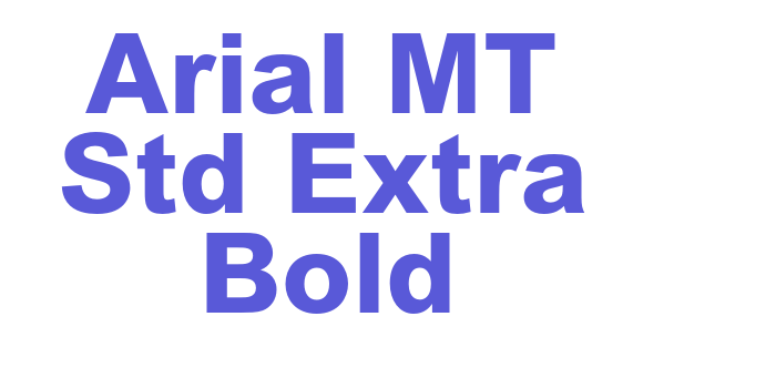 Arial MT Std Extra Bold Font