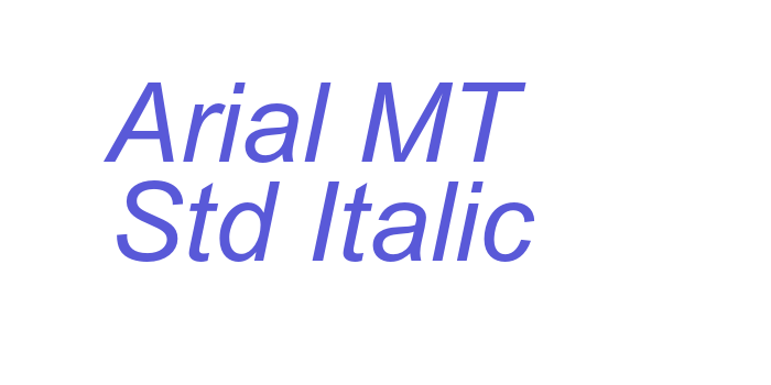 Arial MT Std Italic Font