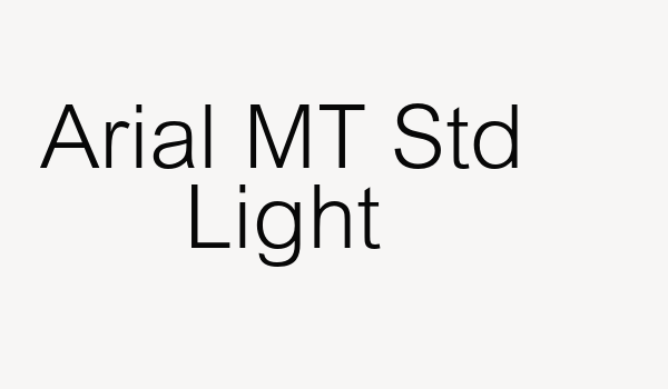 Arial MT Std Light Font