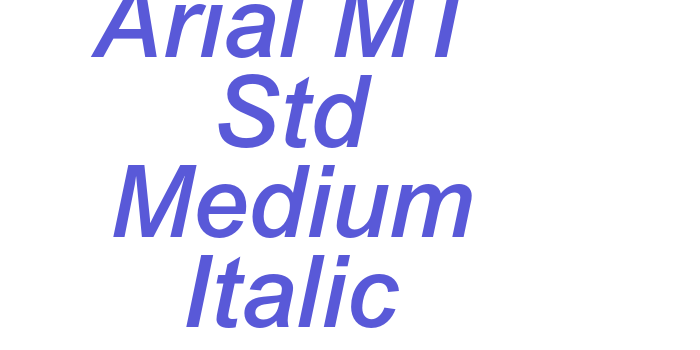 Arial MT Std Medium Italic Font