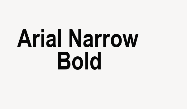 Arial Narrow Bold Font