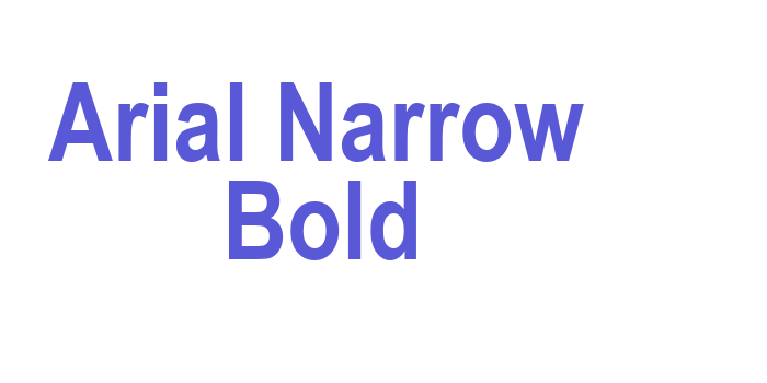 Arial Narrow Bold Font