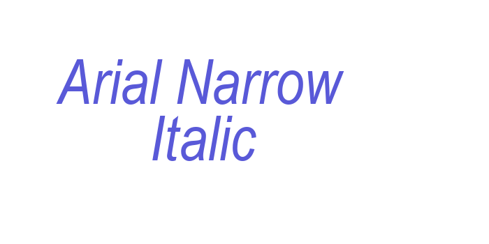 Arial Narrow Italic Font Download