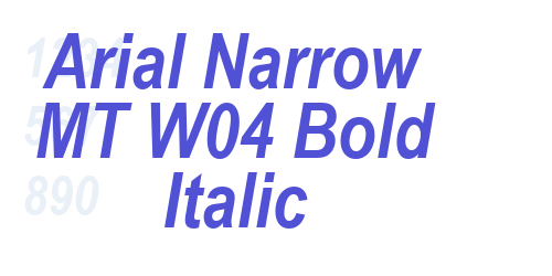 Arial Narrow MT W04 Bold Italic-font-download