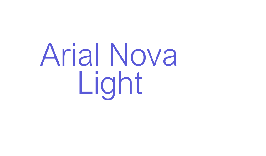 Arial Nova Light Font Download