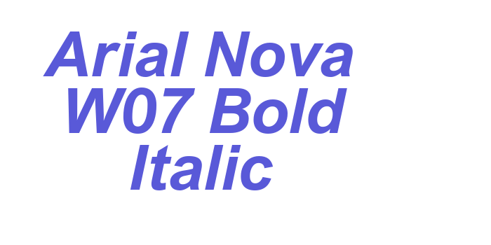 Arial Nova W07 Bold Italic Font Download