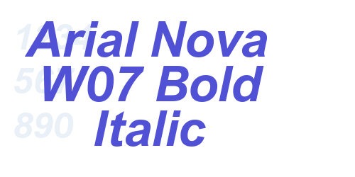Arial Nova W07 Bold Italic