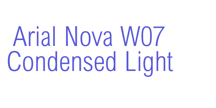 Arial Nova W07 Condensed Light Font Download