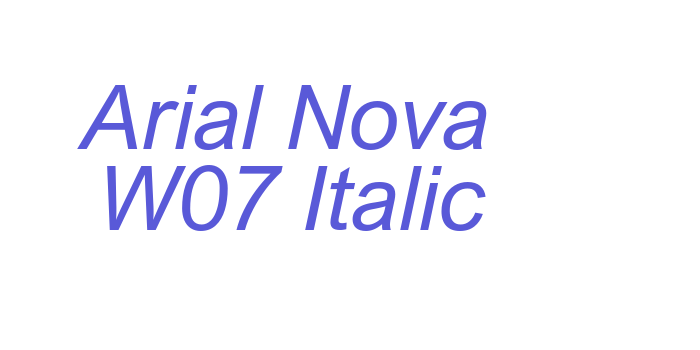 Arial Nova W07 Italic Font Download