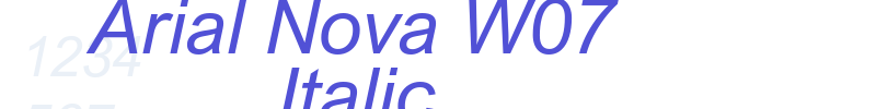 Arial Nova W07 Italic-font