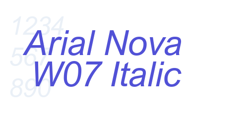 Arial Nova W07 Italic
