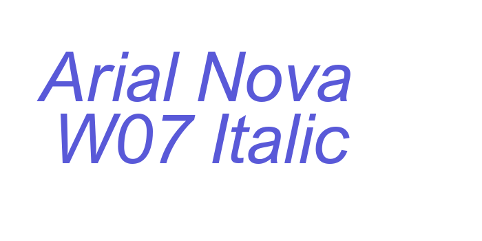 Arial Nova W07 Italic Font