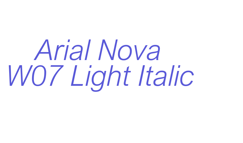 Arial Nova W07 Light Italic Font Download