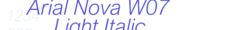 Arial Nova W07 Light Italic-font