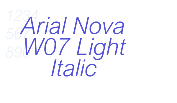 Arial Nova W07 Light Italic font download