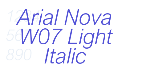 Arial Nova W07 Light Italic