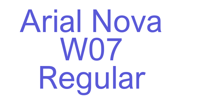 Arial Nova W07 Regular Font