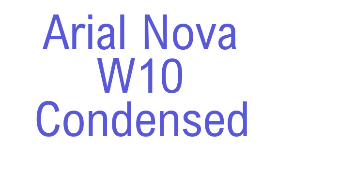 Arial Nova W10 Condensed Font