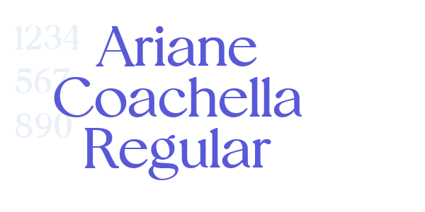 Ariane Coachella Regular font free