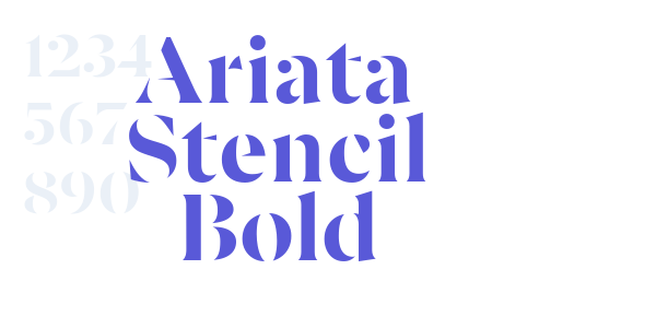 Ariata Stencil Bold font free