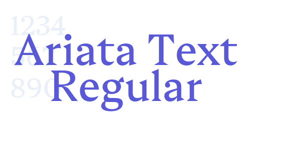 Ariata Text Regular font free