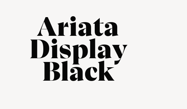 Ariata Display Black Font