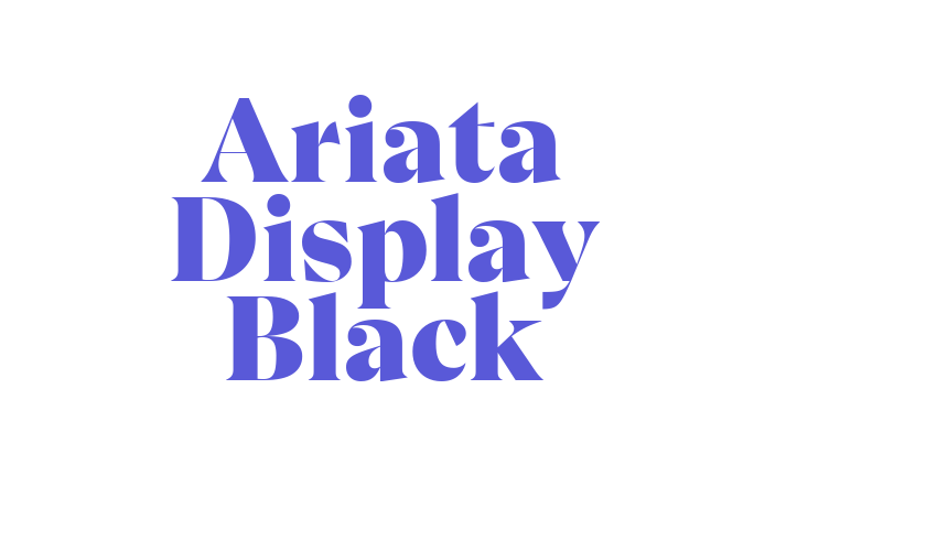 Ariata Display Black Font