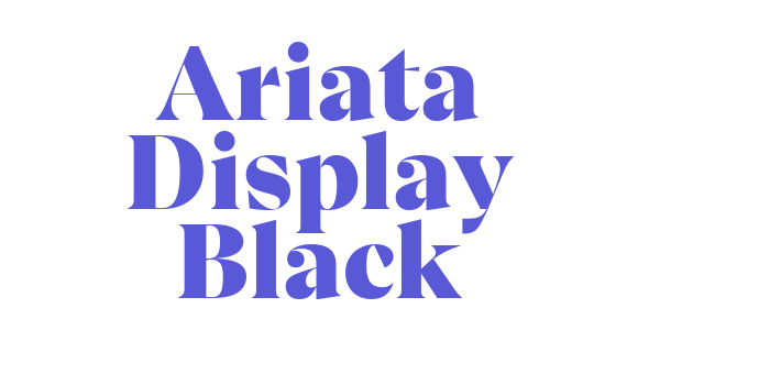 Ariata Display Black Font Download