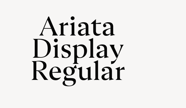 Ariata Display Regular Font