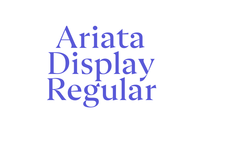 Ariata Display Regular Font