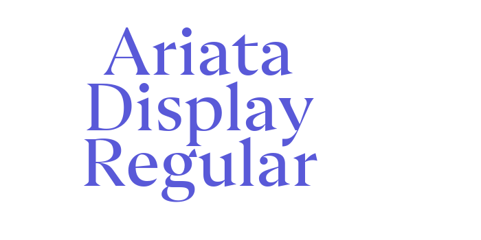 Ariata Display Regular Font Download