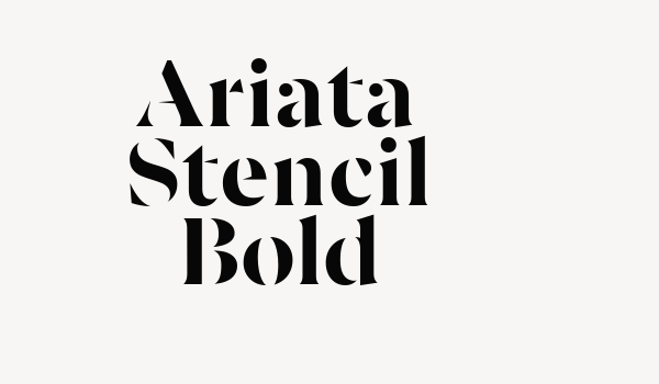 Ariata Stencil Bold Font