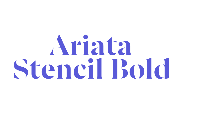 Ariata Stencil Bold Font Download