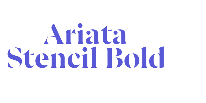 Ariata Stencil Bold Font Download