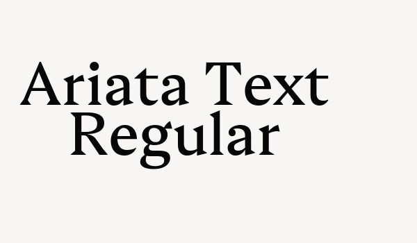 Ariata Text Regular Font