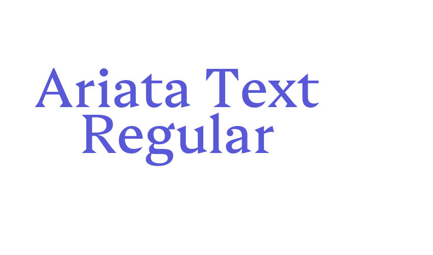 Ariata Text Regular Font