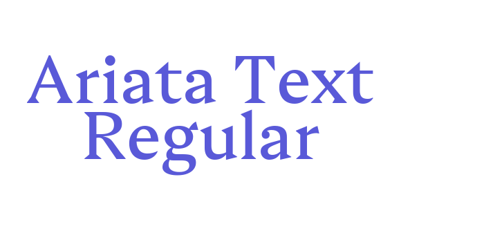 Ariata Text Regular Font Download