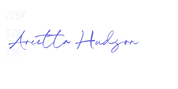 Arietta Hudson font free