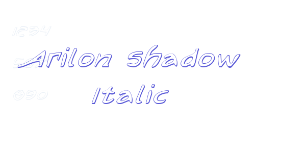 Arilon Shadow Italic font free