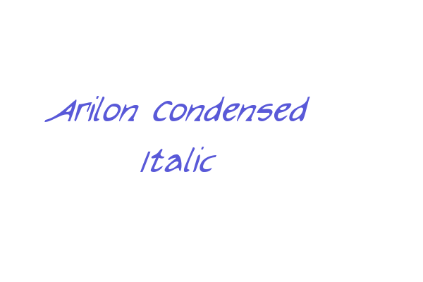 Arilon Condensed Italic Font