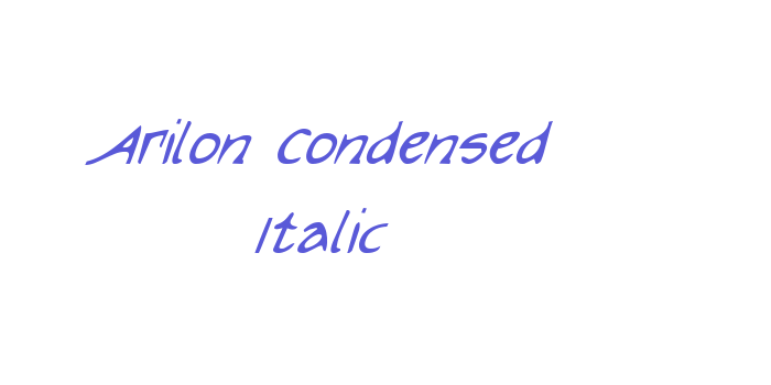 Arilon Condensed Italic Font Download